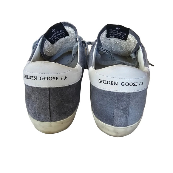 Golden Goose Superstar Size 38 Nordstrom Private Edition Gray Suede Pink Glitter - Picture 6 of 9